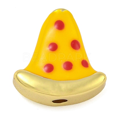 Rack Plating Brass Enamel Beads KK-G513-77G-1