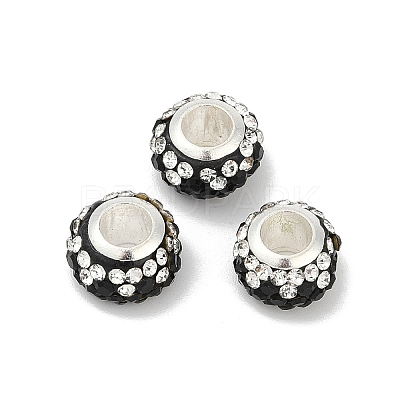 Alloy Rhinestone Clay Pave Beads ALRI-D300-02S-05-1