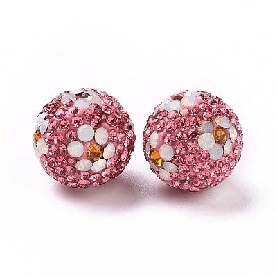 Polymer Clay Rhinestone Beads RB-L029-03K-1