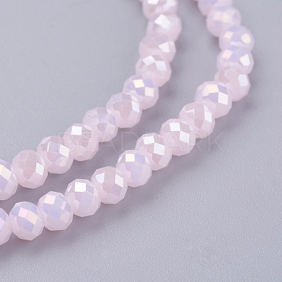Electroplate Glass Bead Strands X-GLAA-F001-3x2mm-34L-1