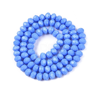 Opaque Solid Color Imitation Jade Glass Beads Strands EGLA-A044-P6mm-D17-1