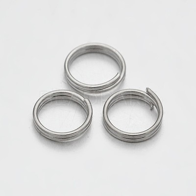 Brass Split Rings KK-E647-10P-8mm-1