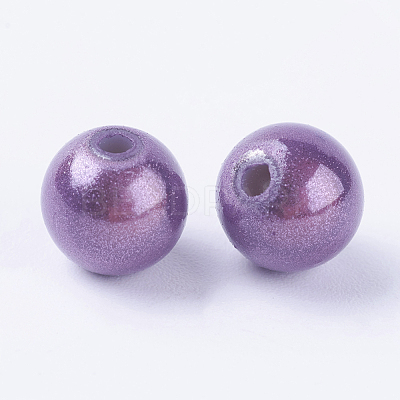 Spray Painted Acrylic Beads X-PB9284-5-1