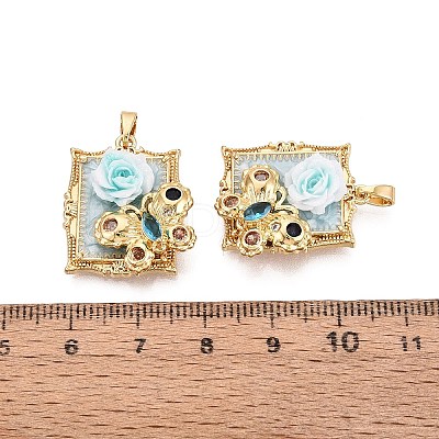 Brass Enamel Pendants KK-SZC0009-12G-03-1