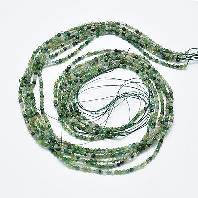 Natural Moss Agate Beads Strands G-J002-03H-1