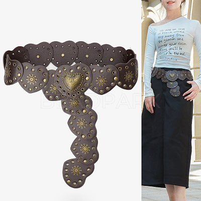 Vintage Alloy with Imitation Leather Chain Belts FS-WG26C2E-01-1