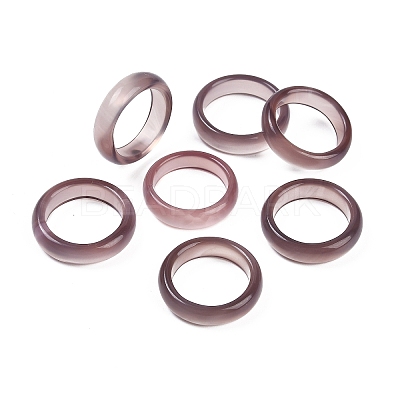 Dyed & Heated Natural Agate Finger Rings for Women RJEW-Z075-02L-1