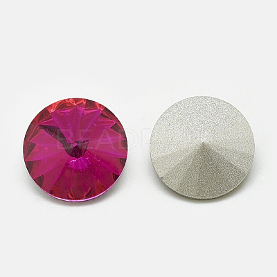 Pointed Back Glass Rhinestone Cabochons RGLA-T086-14mm-09-1