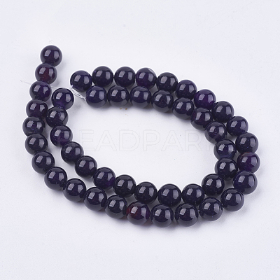 Natural Agate Beads Strand G-L083-8mm-11-1