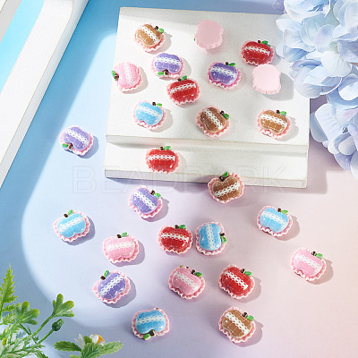 30Pcs Opaque Resin Cabochons RESI-TA0005-79D-1