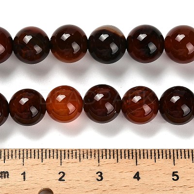 Dyed Natural Agate Beads Strands G-G203-10A-10mm-1
