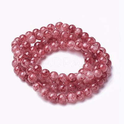 Spray Painted Glass Beads Strands GLAA-A038-C-62-1