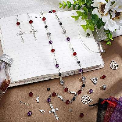 DIY Catholic Rosary Beads Necklace Making Kits DIY-AR0002-65-1