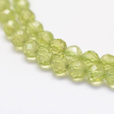 Natural Peridot Beads Strands LS-G-F460-52-1