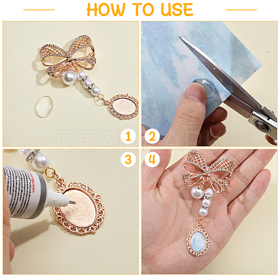 Alloy Bowknot Pendant Decorations JEWB-CA00004-1