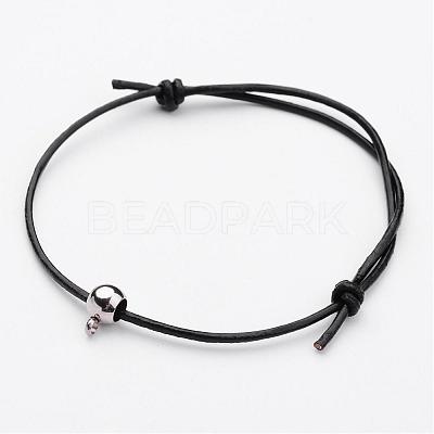 Cowhide Leather Cord Bracelets BJEW-JB02521-1