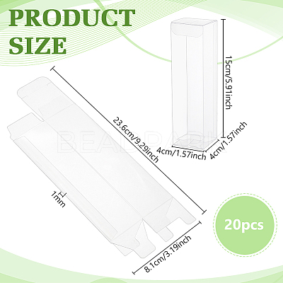 Rectangle PVC Packaging Boxes CON-WH0099-30B-1
