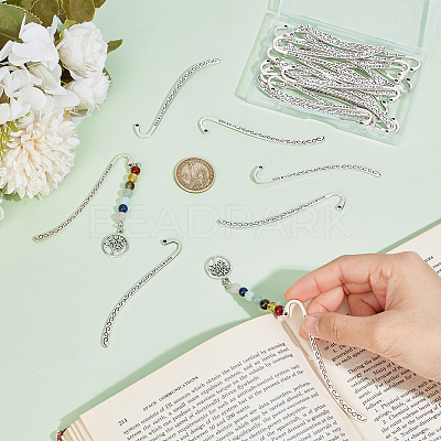 30Pcs Tibetan Style Zinc Alloy Bookmarks Finding AJEW-UN0001-70-1