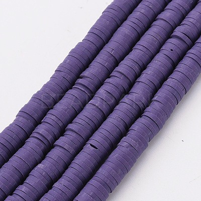Handmade Polymer Clay Bead Strands CLAY-T002-6mm-39-1