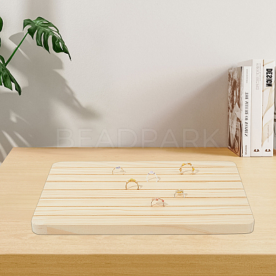 Rectangle Wood Earring Display Card Stands ODIS-WH20008-07B-1
