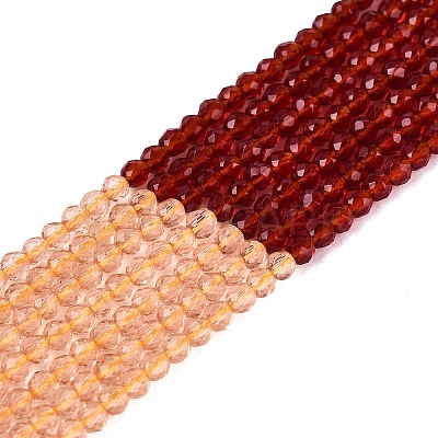 Transparent Glass Beads Strands GLAA-N074-01A-18-1