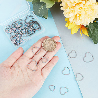 60Pcs 3 Style 304 Stainless Steel Linking Ring STAS-SC0004-19-1