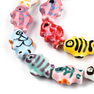 Handmade Porcelain Bead Strands PORC-N007-27-1