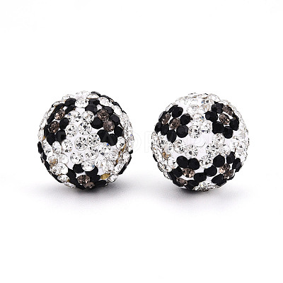 Polymer Clay Pave Rhinestone Beads RB-T018-02C-1