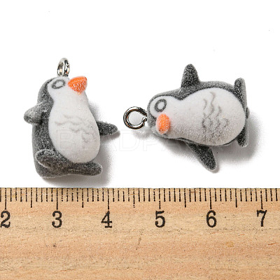 Flocky Resin Pendants RESI-D012-01E-1