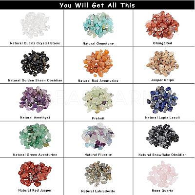 Natural Gemstone Chips Beads G-NB0001-53-1
