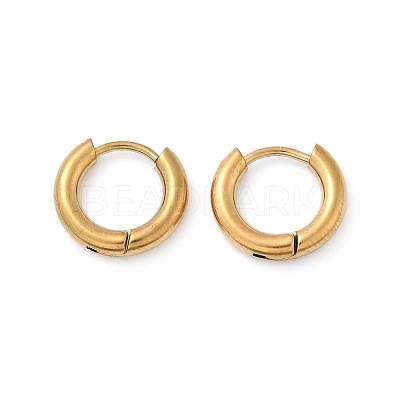 202 Stainless Steel Huggie Hoop Earrings EJEW-F111A-12mm-G-1