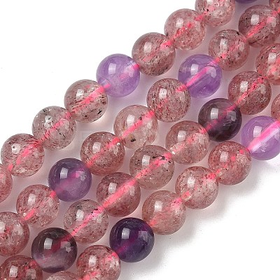 Natural Auralite Beads Strands G-Z139-A01-6mm-1
