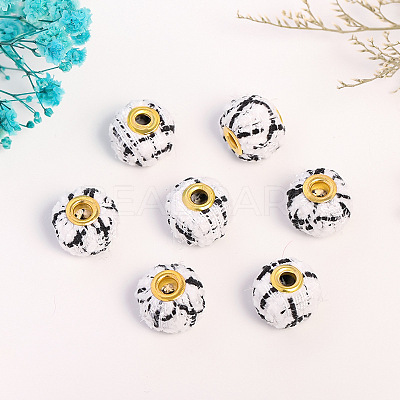 Polyester European Beads FIND-WH0111-738D-1
