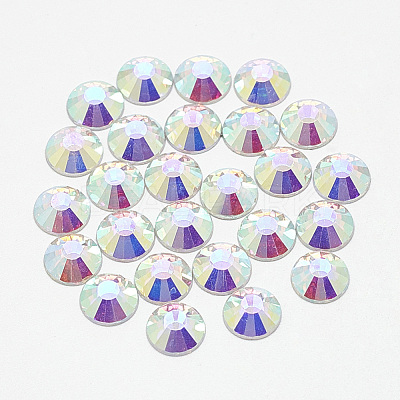 Flat Back Glass Rhinestone Cabochons RGLA-T090-SS10-02-1