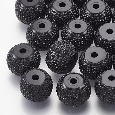 Resin Rhinestone Beads X-RESI-T020-02D-01-1