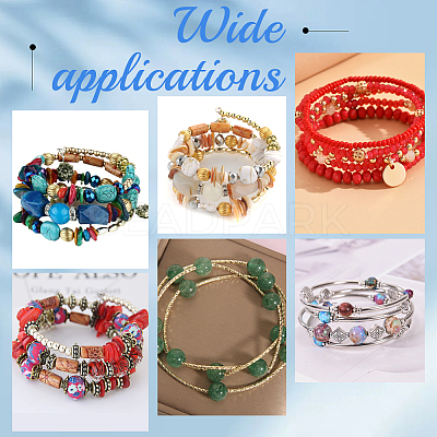 500Pcs 5 Colors Steel Memory Wire FIND-SP0002-10-1