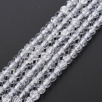 Crackle Glass Beads Strands GLAA-S192-B-006A-1