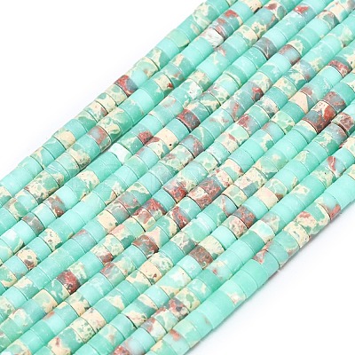 Dyed Synthetic Imperial Jasper Beads Strands G-P575-B09-4x2mm-01-1