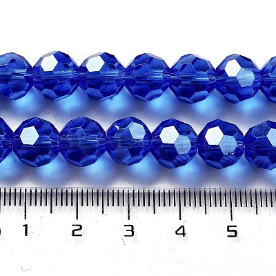 Electroplate Transparent Glass Beads Strands EGLA-A035-T10mm-A21-1