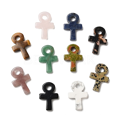 Natural & Synthetic Mixed Gemstone Pendants G-R492-03-1
