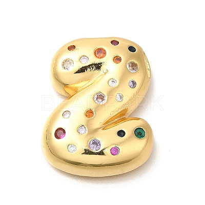 Brass Cubic Zirconia Pendants KK-M295-13G-Z-1