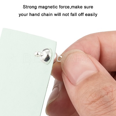 Brass Magnetic Clasps with Loops X-MC019-S-1