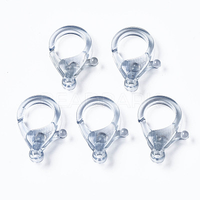 Transparent Acrylic Lobster Claw Clasps TACR-T023-01A-01-1