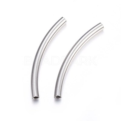 Tarnish Resistant 304 Stainless Steel European Tube Beads STAS-F174-19P-B-1