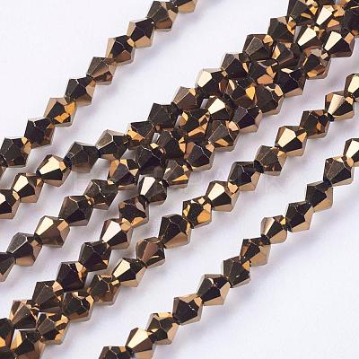 Electroplate Glass Beads Strands EGLA-J026-3mm-F16-1