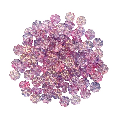 100Pcs Transparent Czech Glass Beads GLAA-CJ0001-55-1