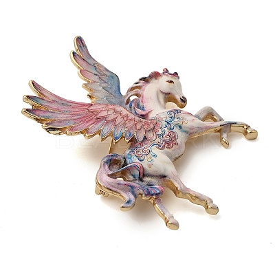Pegasus Alloy Enamel Pins for Clothes for Women JEWB-F043-03-1