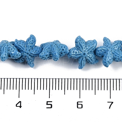 Synthetic Coral Dyed Carved Beads Strands CORA-K009-06A-07-1