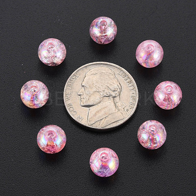 Transparent Crackle Acrylic Beads MACR-S373-66-L04-1