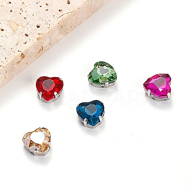 50Pcs 10 Colors Cubic Zirconia Pointed Back Cabochons ZIRC-CJ0001-24-1